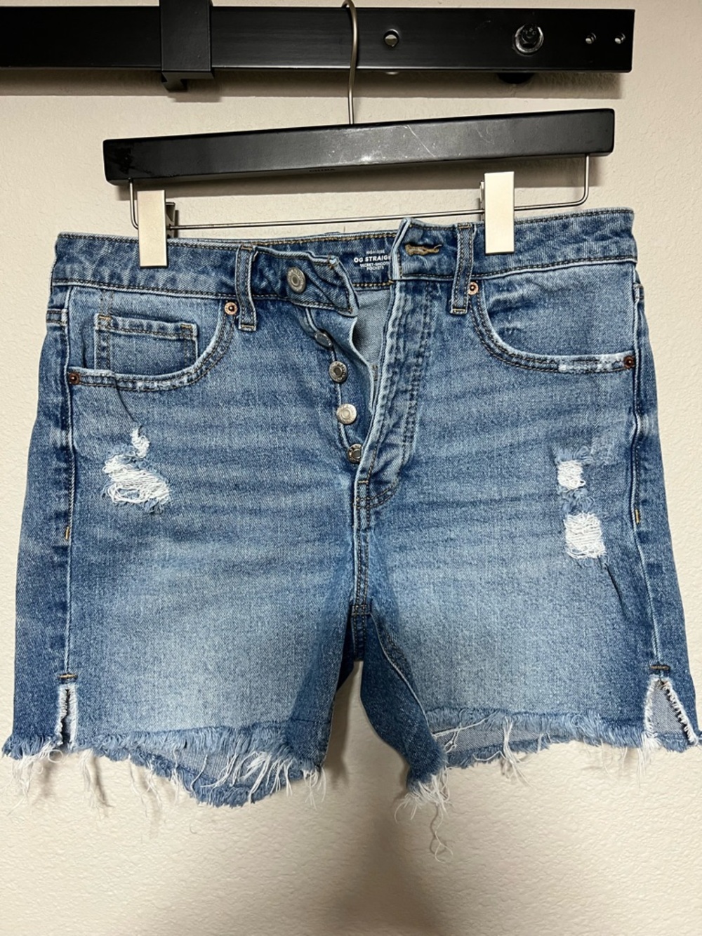 Old Navy Blue Distressed Denim Jean Shorts